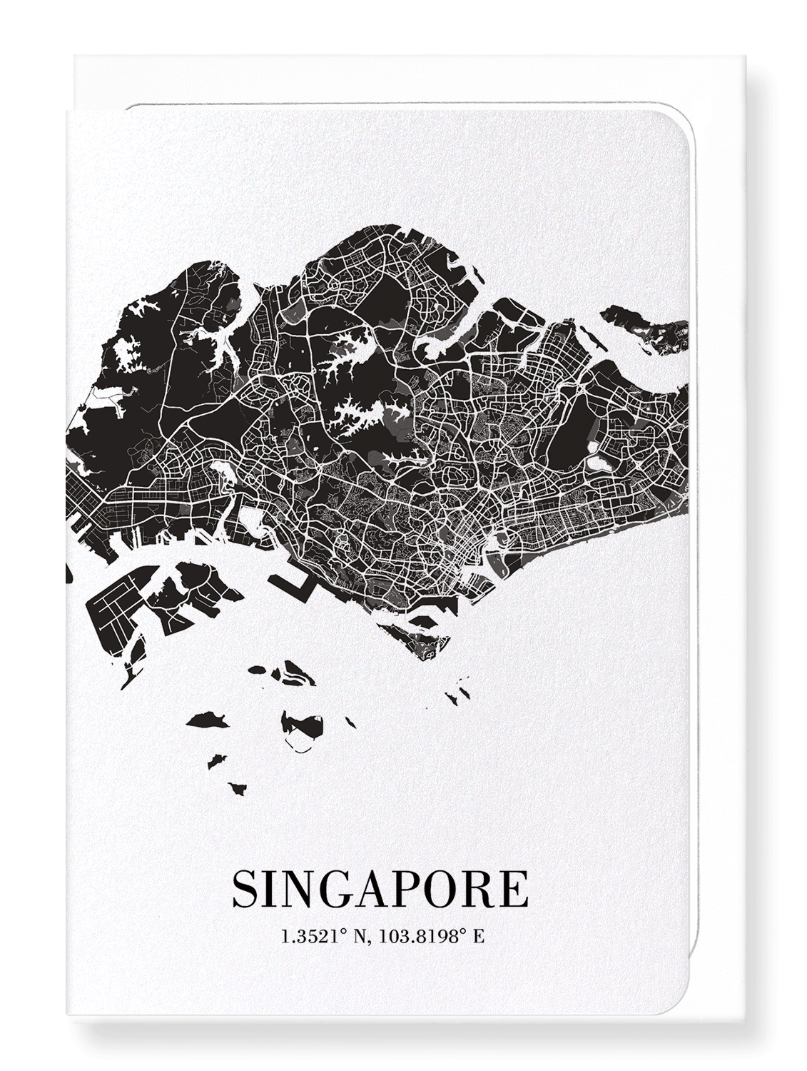 SINGAPORE CUTOUT: Map Cutout Greeting Card