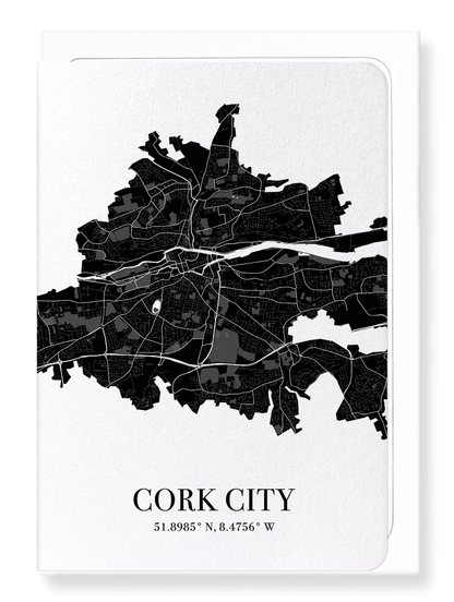 CORK CITY  CUTOUT: Map Cutout Greeting Card