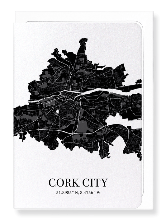 CORK CITY  CUTOUT: Map Cutout Greeting Card