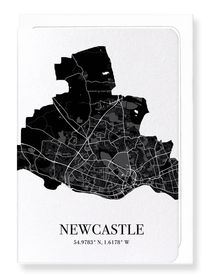 NEWCASTLE CUTOUT: Map Cutout Greeting Card