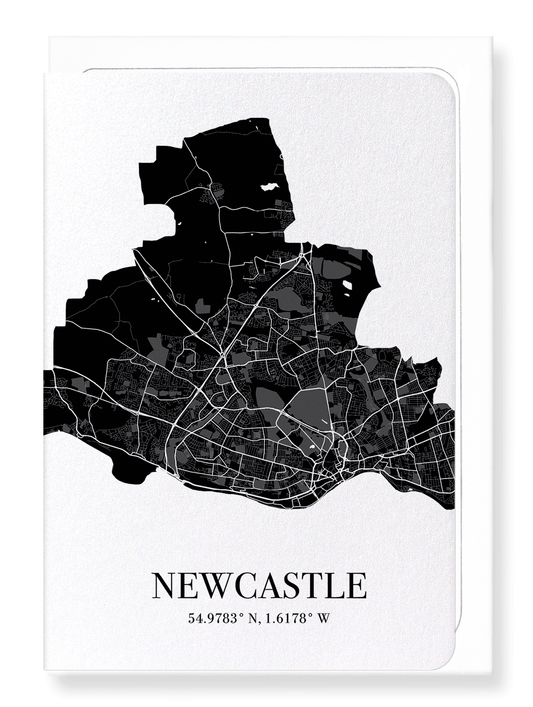 NEWCASTLE CUTOUT: Map Cutout Greeting Card