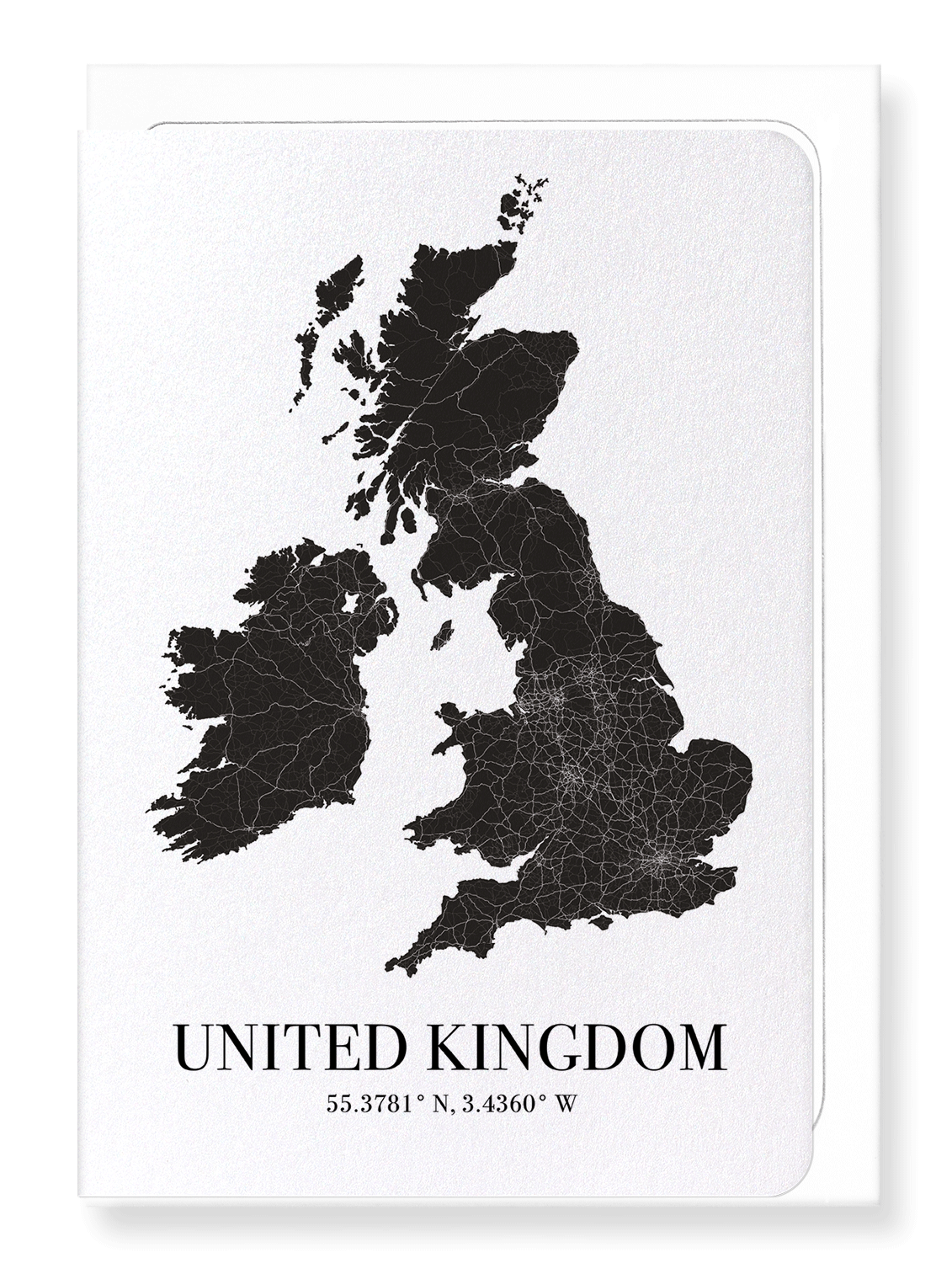 UNITED KINGDOM CUTOUT: Map Cutout Greeting Card