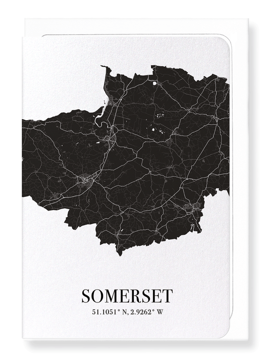 SOMERSET CUTOUT: Map Cutout Greeting Card