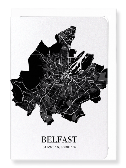 BELFAST CUTOUT: Map Cutout Greeting Card