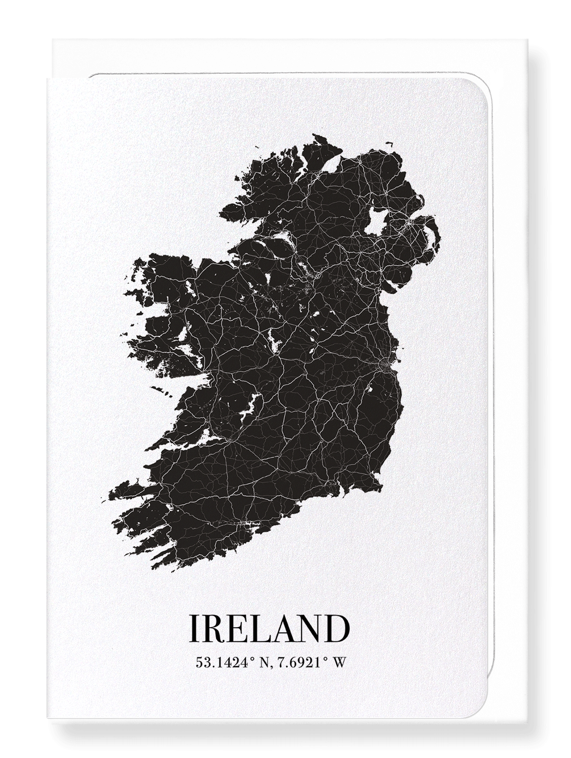 IRELAND CUTOUT: Map Cutout Greeting Card