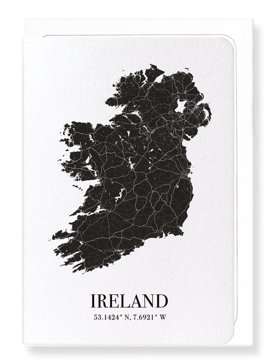IRELAND CUTOUT: Map Cutout Greeting Card