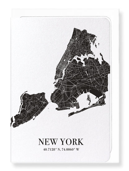 NEW YORK CUTOUT: Map Cutout Greeting Card