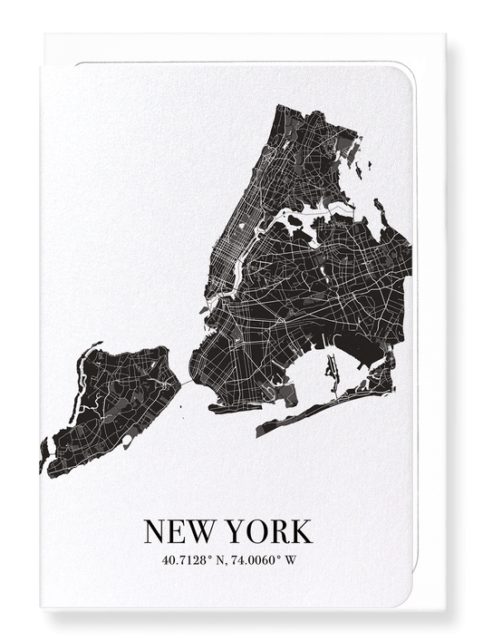 NEW YORK CUTOUT: Map Cutout Greeting Card