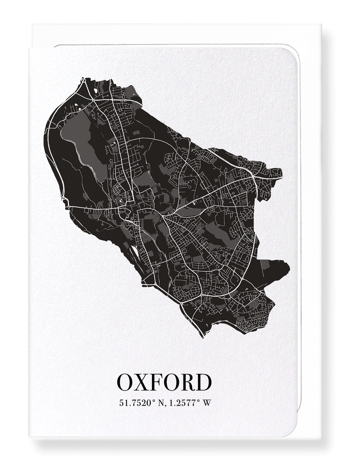 OXFORD CUTOUT: Map Cutout Greeting Card