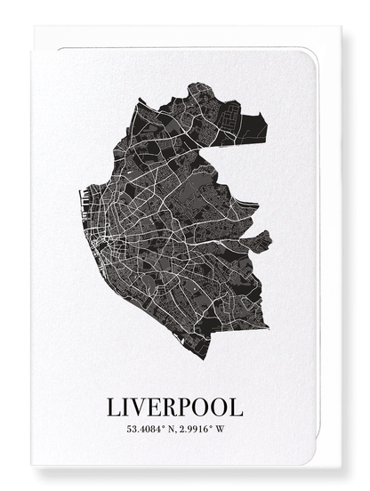 LIVERPOOL CUTOUT: Map Cutout Greeting Card