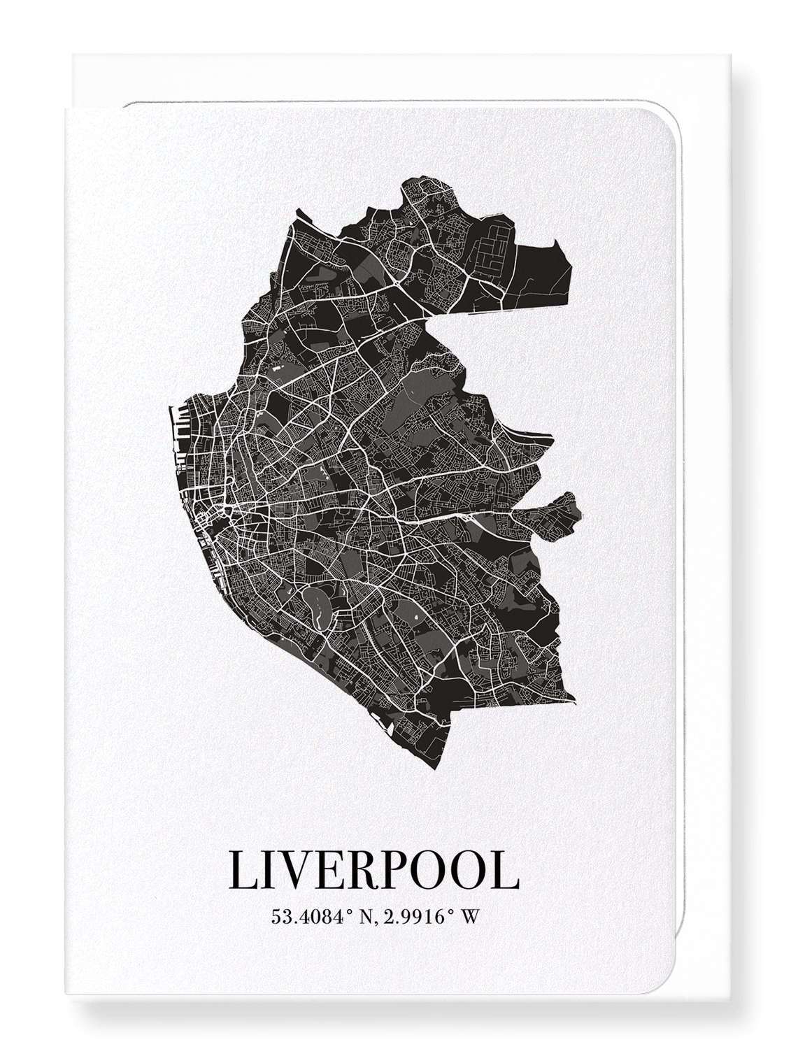 LIVERPOOL CUTOUT: Map Cutout Greeting Card