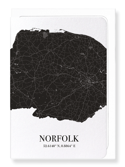 NORFOLK CUTOUT: Map Cutout Greeting Card