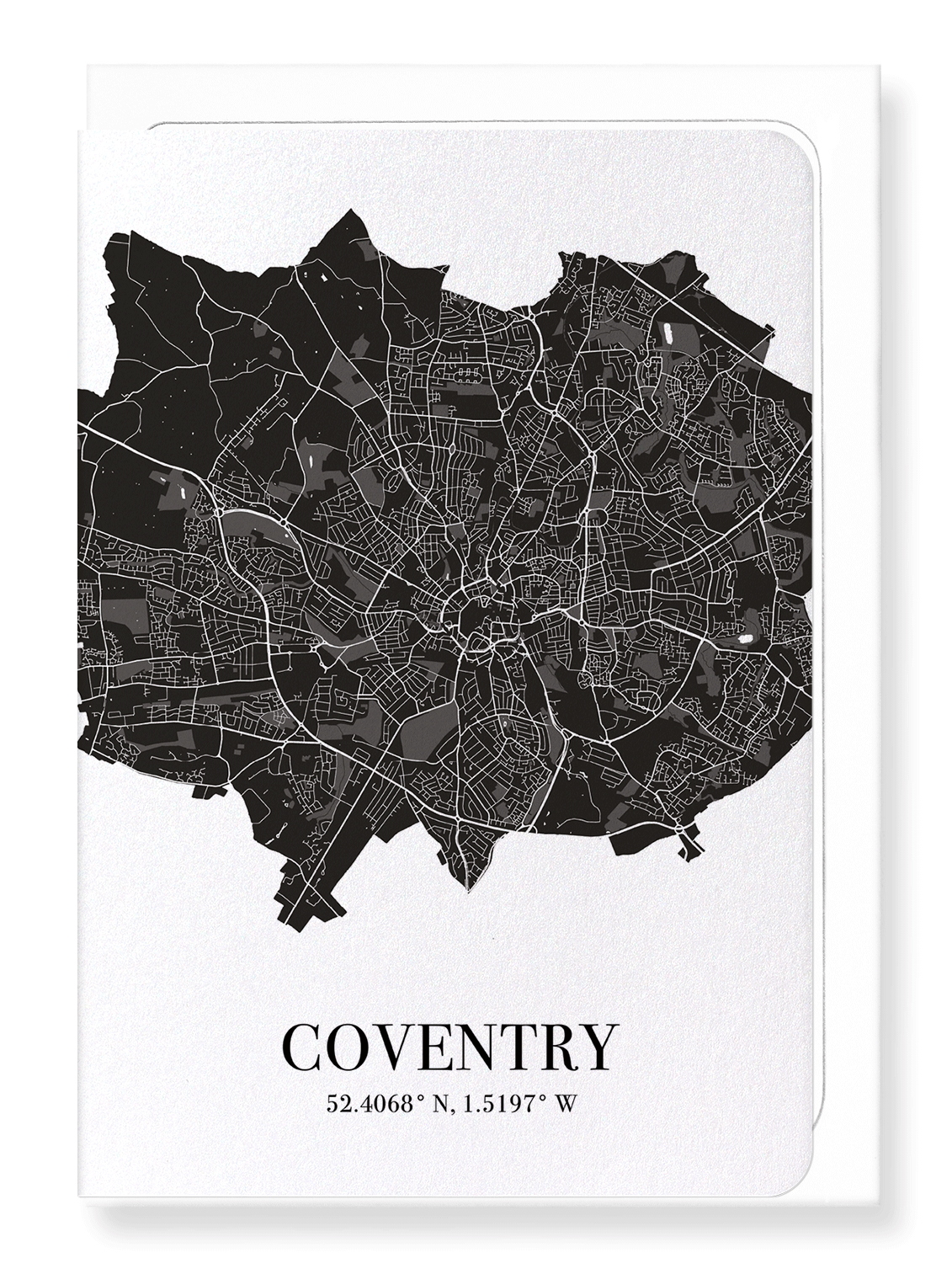 COVENTRY CUTOUT: Map Cutout Greeting Card