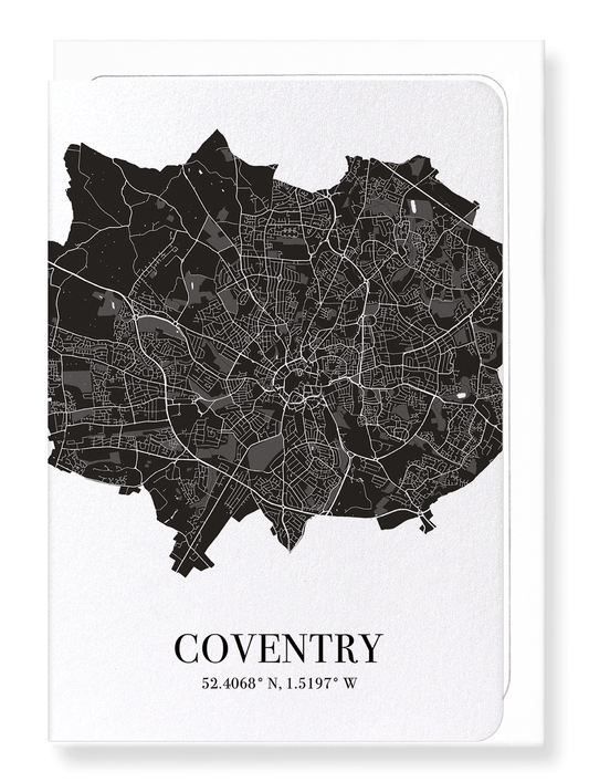 COVENTRY CUTOUT: Map Cutout Greeting Card