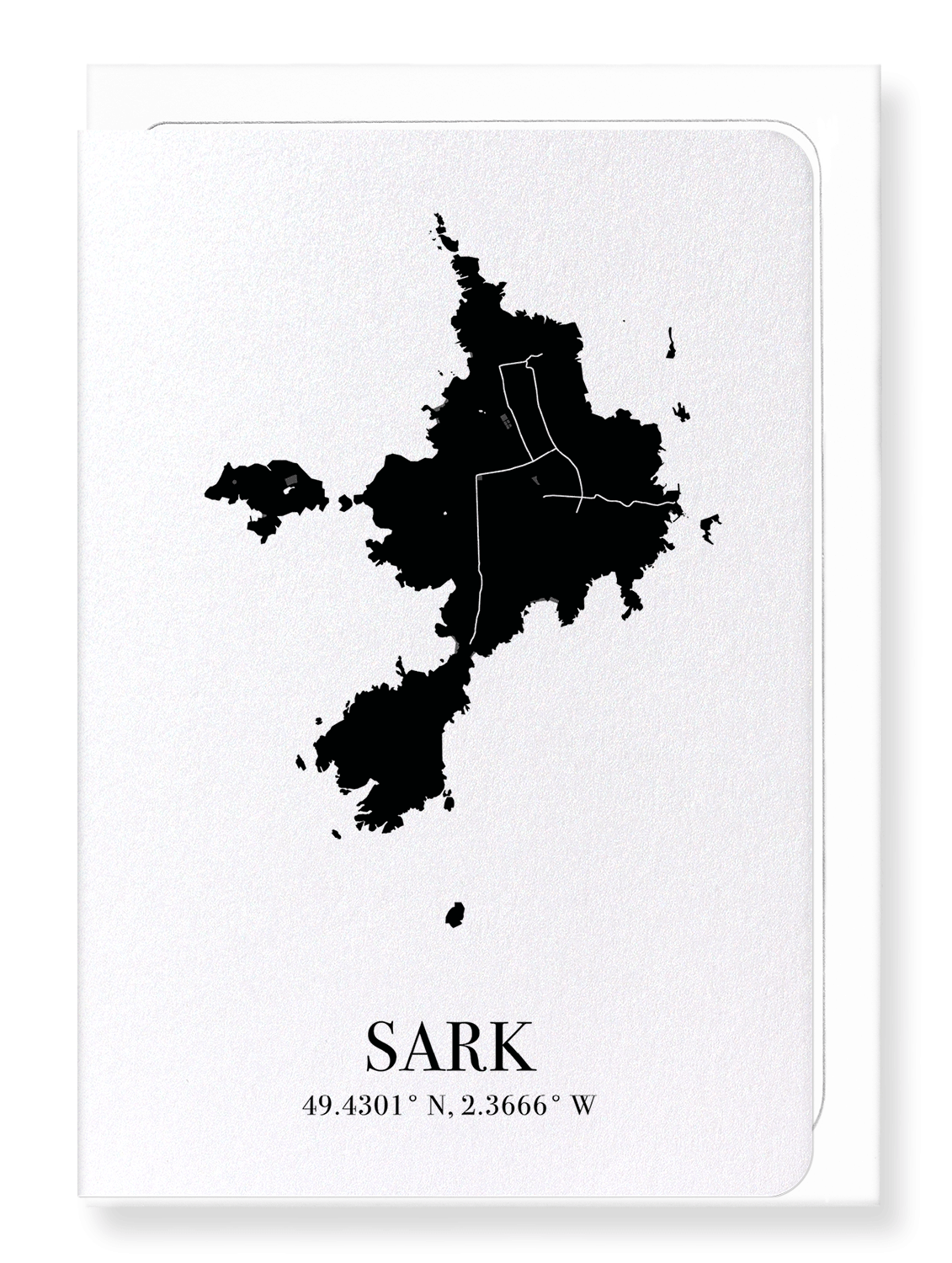SARK CUTOUT: Map Cutout Greeting Card