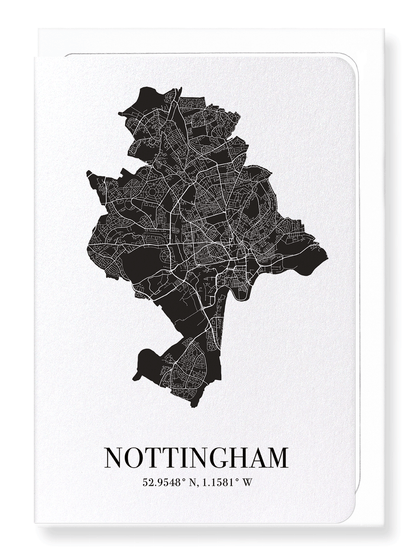 NOTTINGHAM CUTOUT: Map Cutout Greeting Card