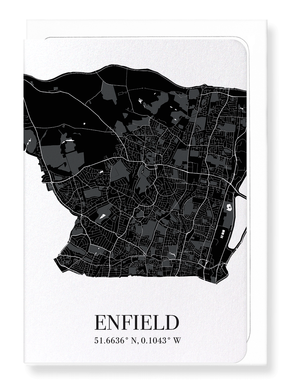 ENFIELD CUTOUT: Map Cutout Greeting Card