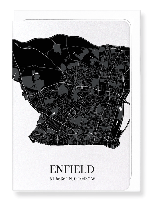 ENFIELD CUTOUT: Map Cutout Greeting Card
