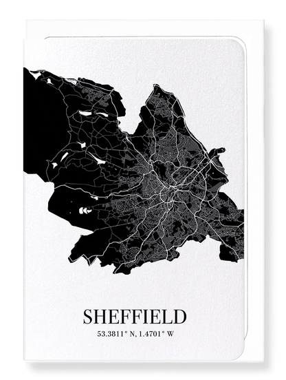 SHEFFIELD CUTOUT: Map Cutout Greeting Card