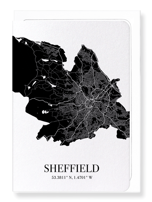 SHEFFIELD CUTOUT: Map Cutout Greeting Card