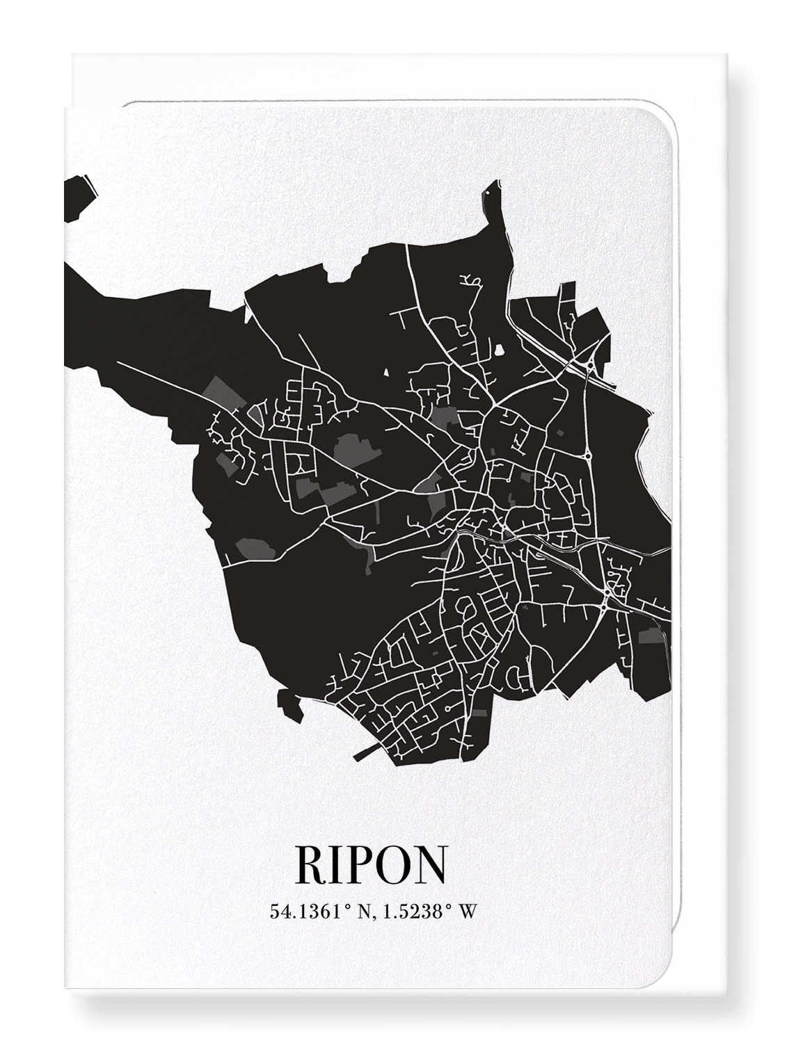 RIPON CUTOUT: Map Cutout Greeting Card