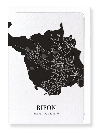 RIPON CUTOUT: Map Cutout Greeting Card
