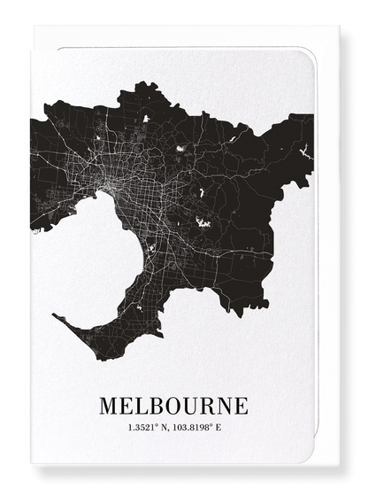 MELBOURNE CUTOUT: Map Cutout Greeting Card