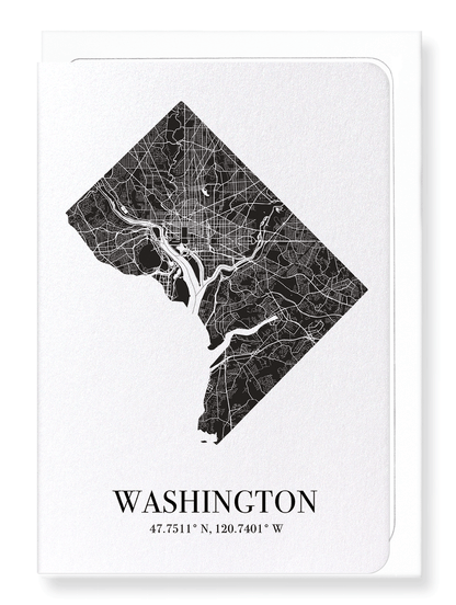 WASHINGTON CUTOUT: Map Cutout Greeting Card