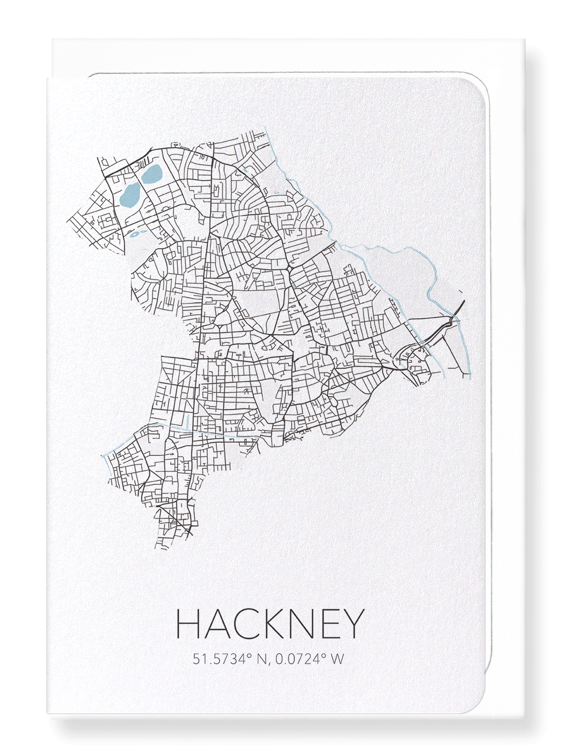 HACKNEY CUTOUT: Map Cutout Greeting Card