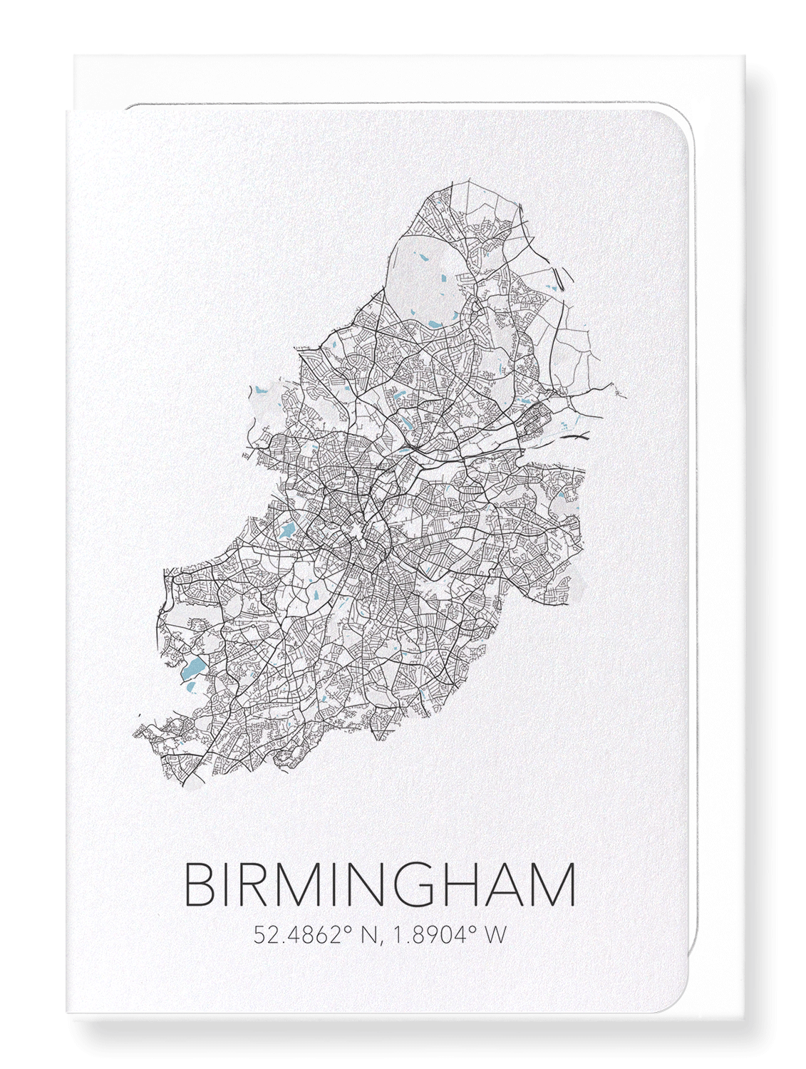 BIRMINGHAM CUTOUT: Map Cutout Greeting Card