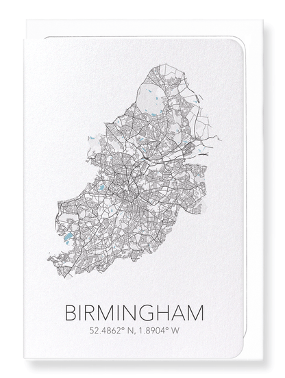 BIRMINGHAM CUTOUT: Map Cutout Greeting Card