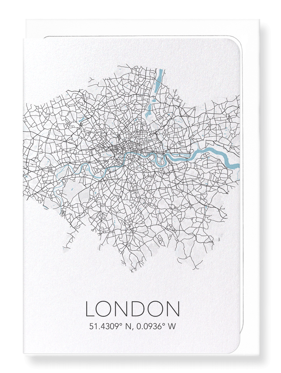 LONDON CUTOUT: Map Cutout Greeting Card