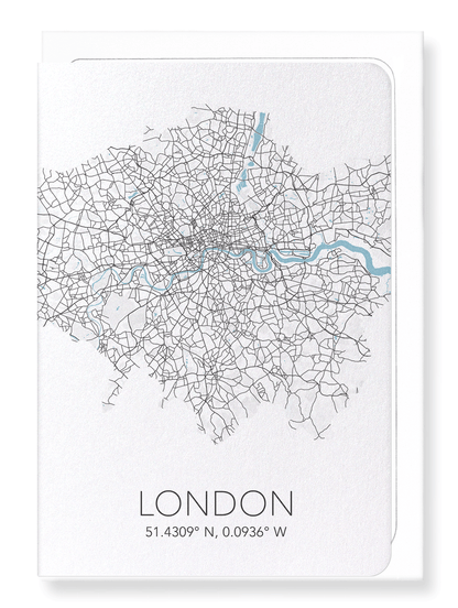 LONDON CUTOUT: Map Cutout Greeting Card
