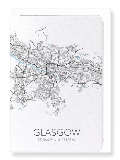GLASGOW CUTOUT: Map Cutout Greeting Card