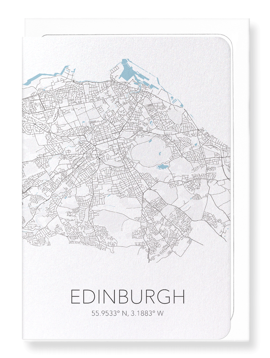 EDINBURGH CUTOUT: Map Cutout Greeting Card