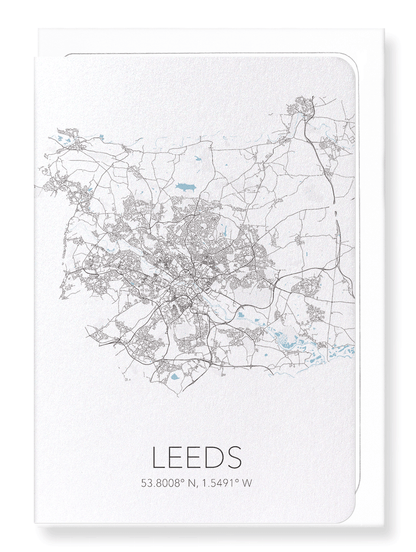 LEEDS CUTOUT: Map Cutout Greeting Card