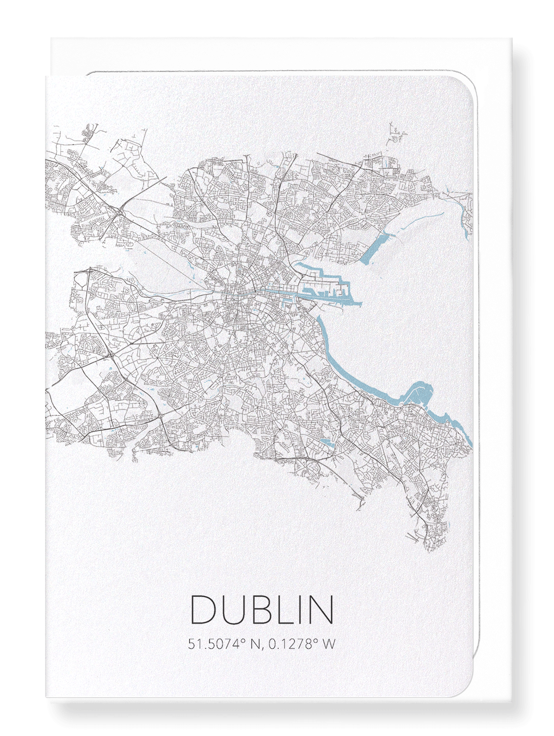 DUBLIN CUTOUT: Map Cutout Greeting Card