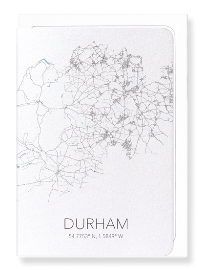 DURHAM CUTOUT: Map Cutout Greeting Card