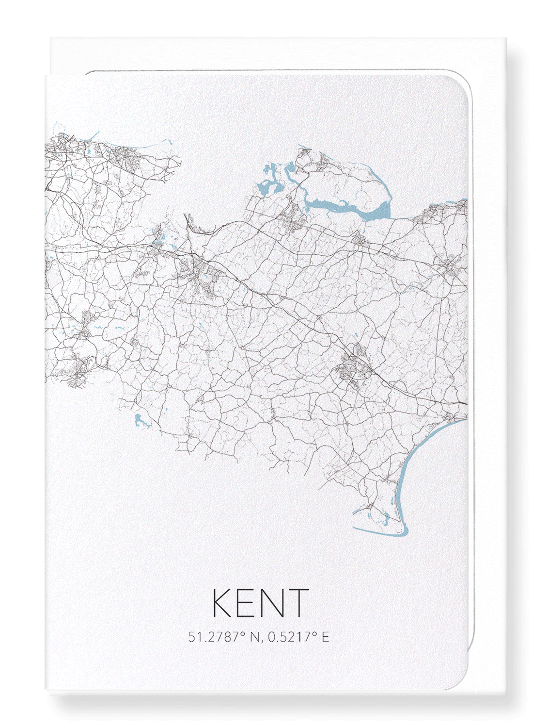 KENT CUTOUT: Map Cutout Greeting Card