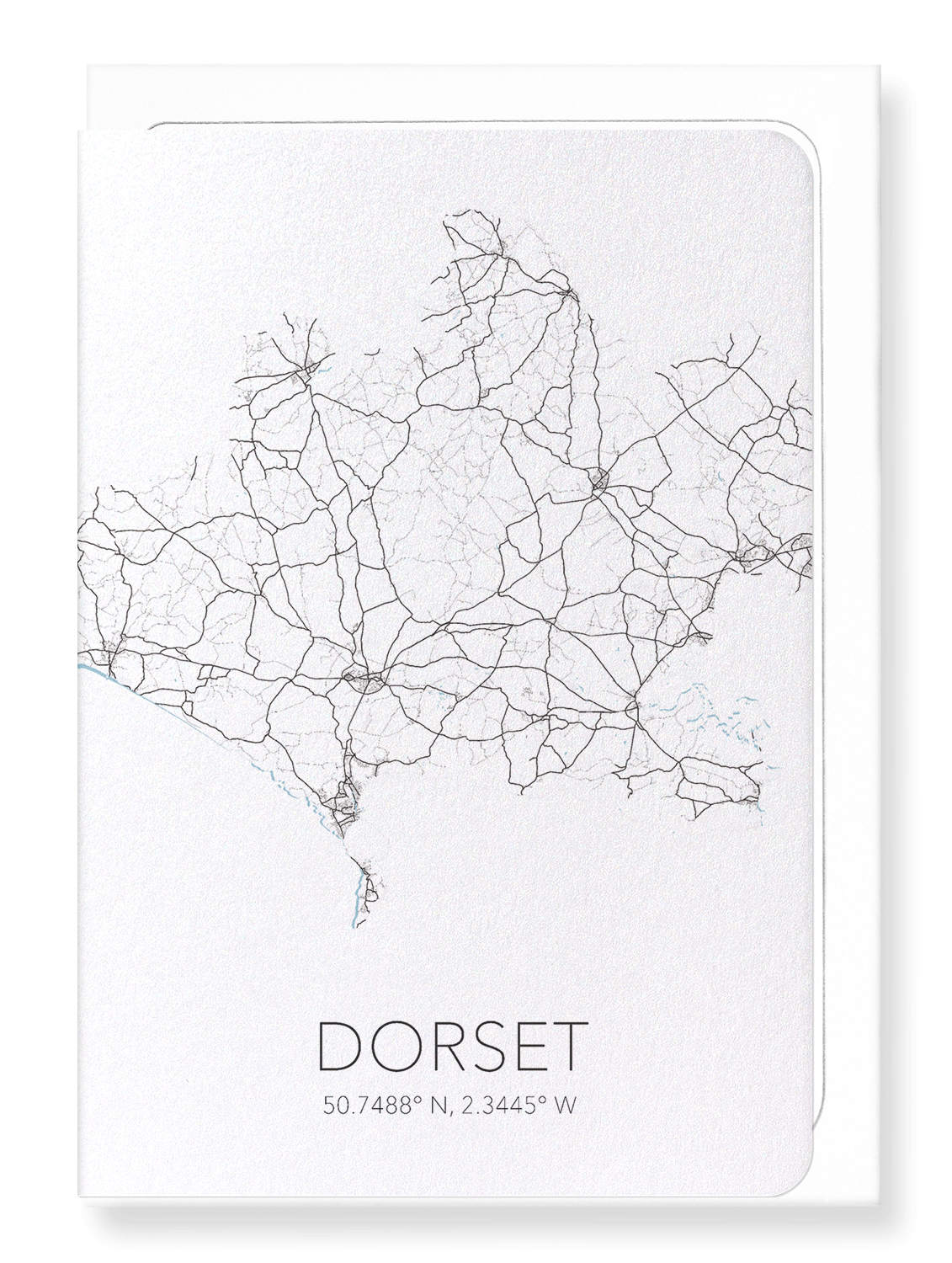 DORSET CUTOUT: Map Cutout Greeting Card