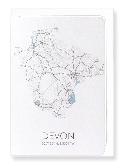 DEVON CUTOUT: Map Cutout Greeting Card