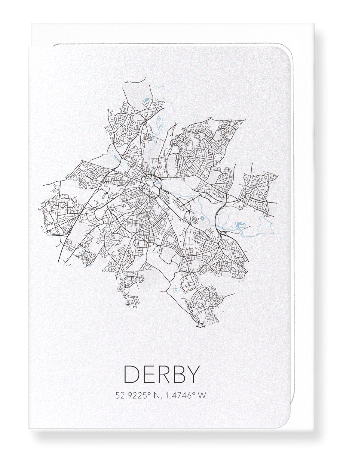 DERBY CUTOUT: Map Cutout Greeting Card