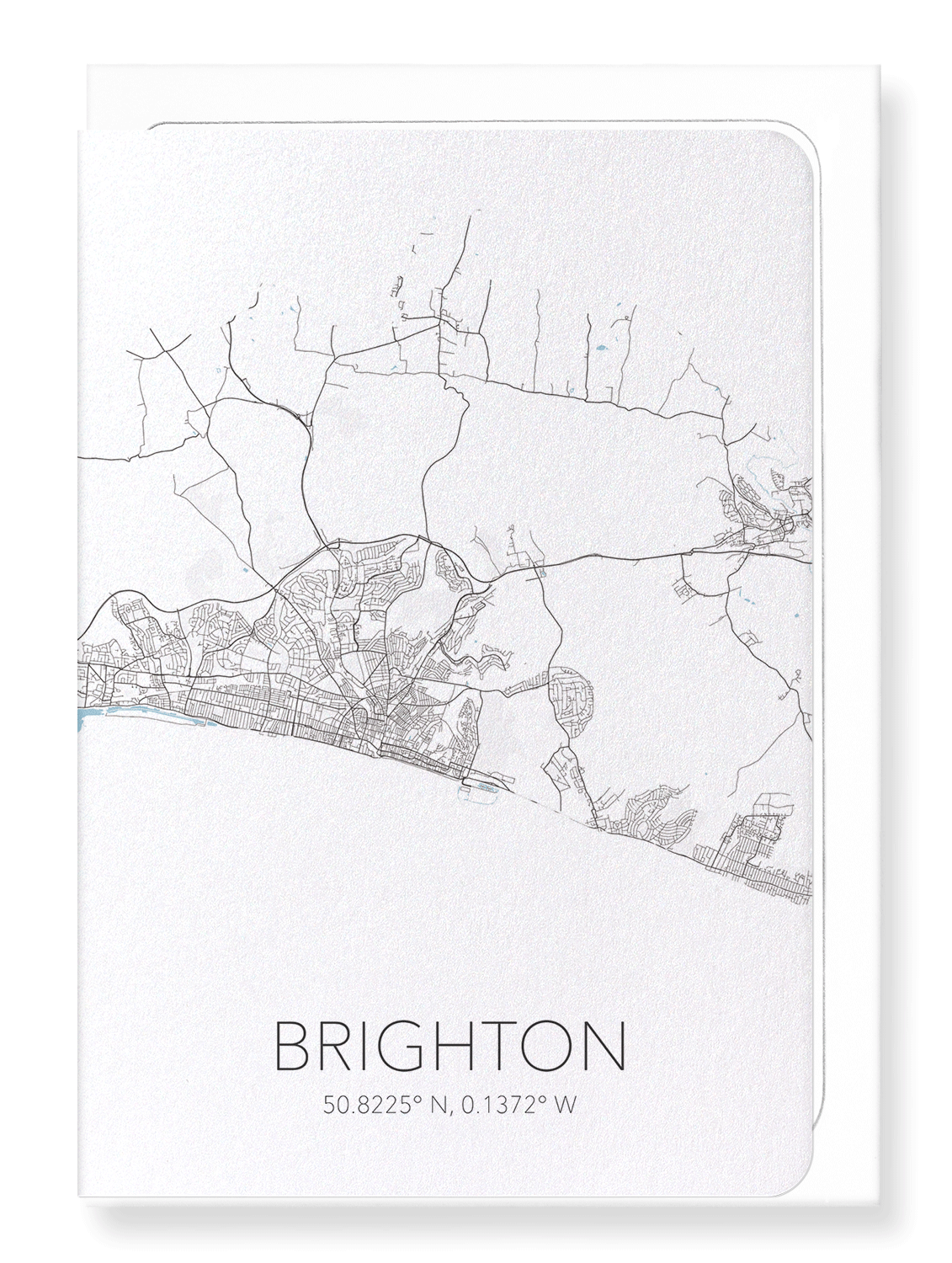 BRIGHTON CUTOUT: Map Cutout Greeting Card