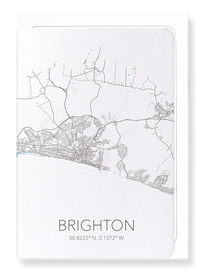 BRIGHTON CUTOUT: Map Cutout Greeting Card
