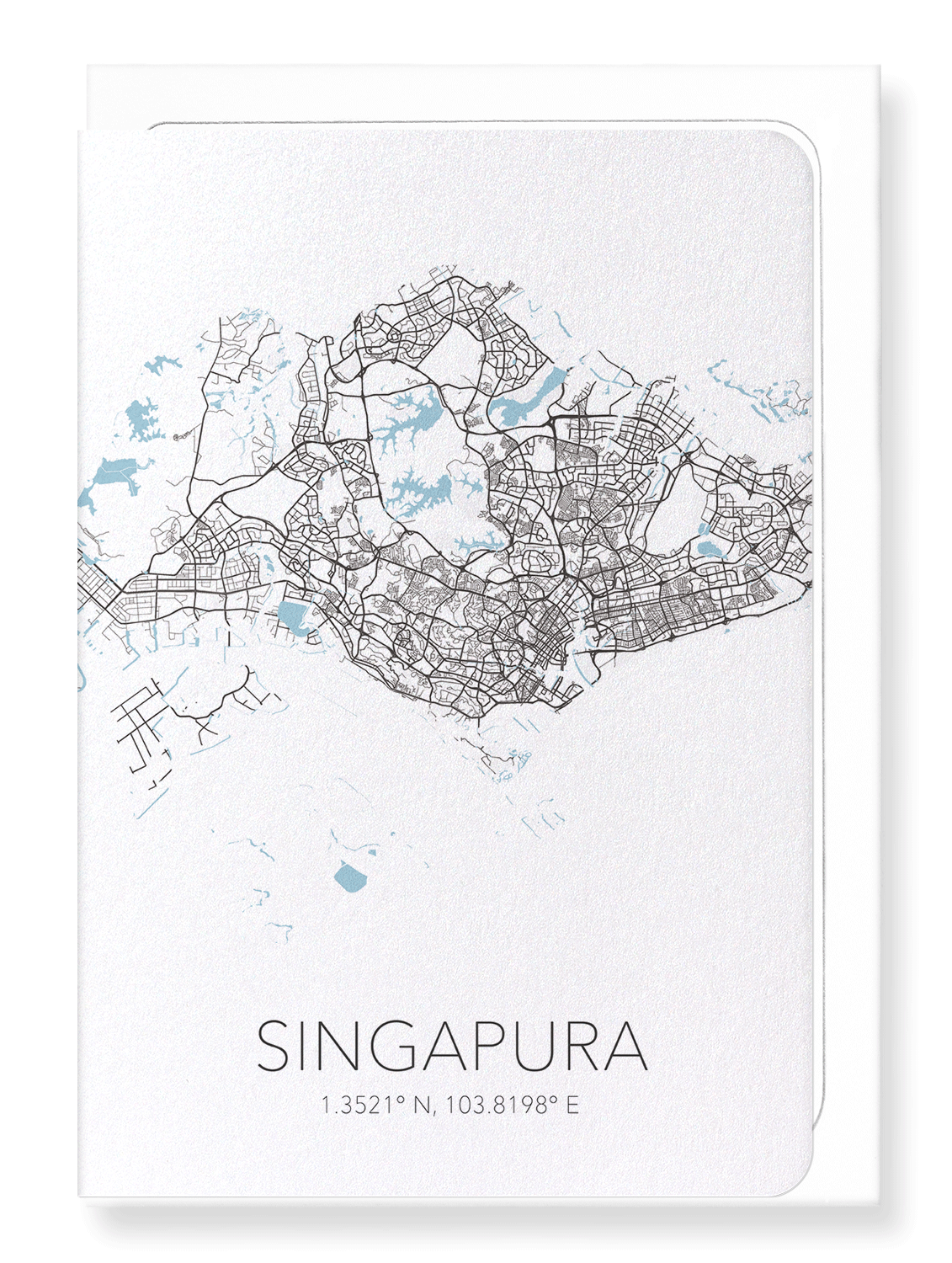 SINGAPORE CUTOUT: Map Cutout Greeting Card