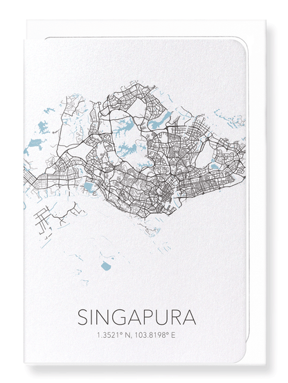 SINGAPORE CUTOUT: Map Cutout Greeting Card