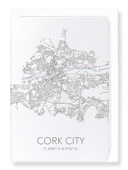 CORK CITY  CUTOUT: Map Cutout Greeting Card