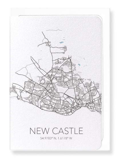 NEWCASTLE CUTOUT: Map Cutout Greeting Card