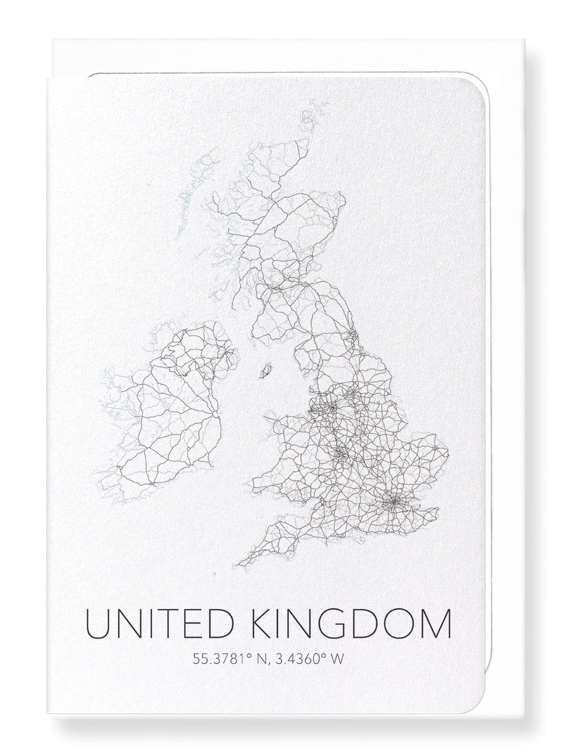 UNITED KINGDOM CUTOUT: Map Cutout Greeting Card
