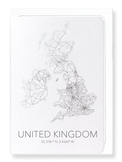 UNITED KINGDOM CUTOUT: Map Cutout Greeting Card